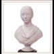 White marble bust by Giuseppe Croff representing Joséphine Carron