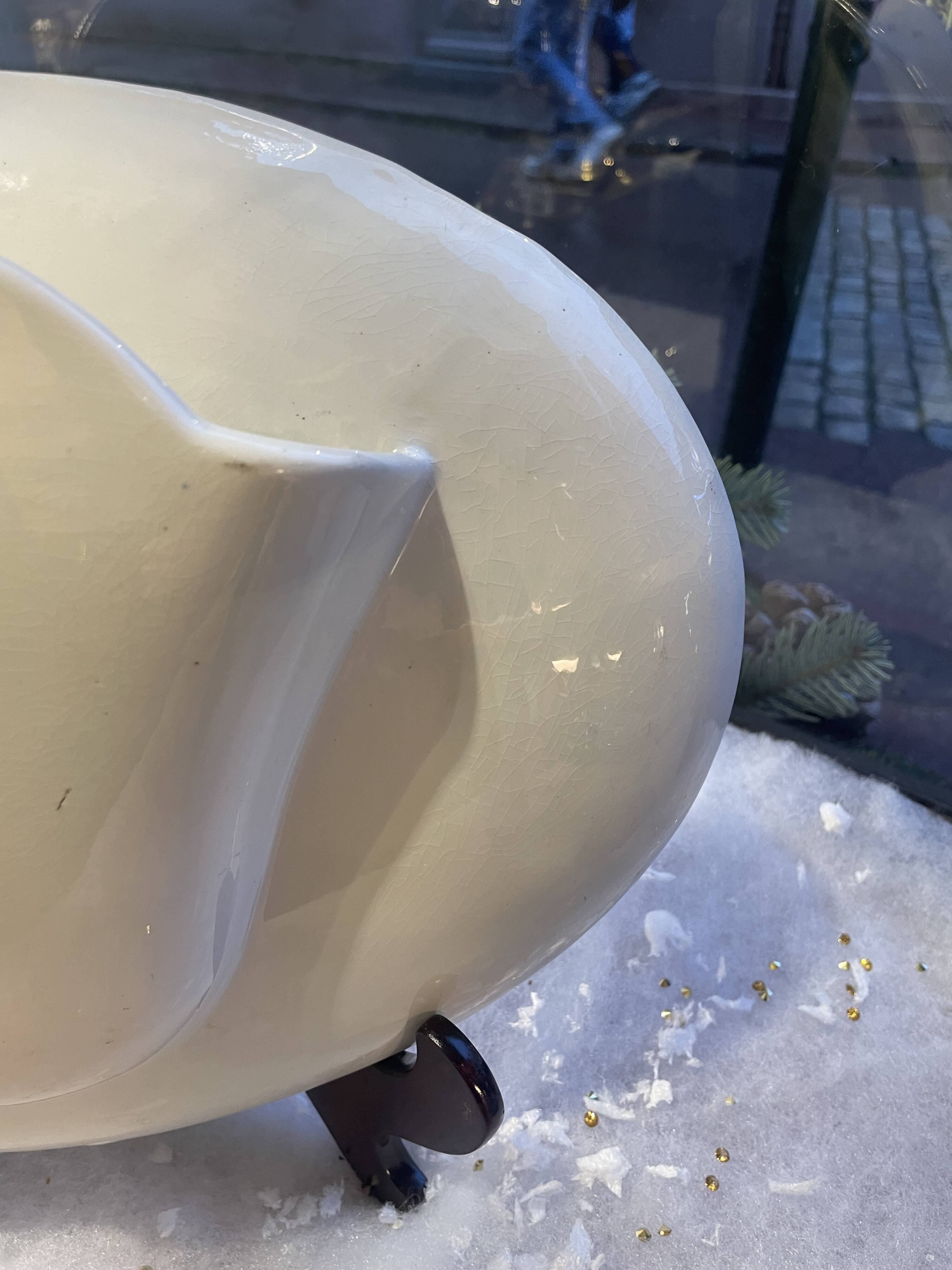 Georges dreyfus earthenware bouquetier with floral wall decoration