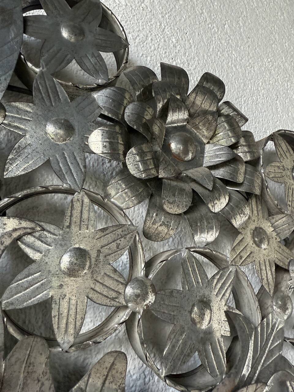 Vintage Mexican metal large mirror