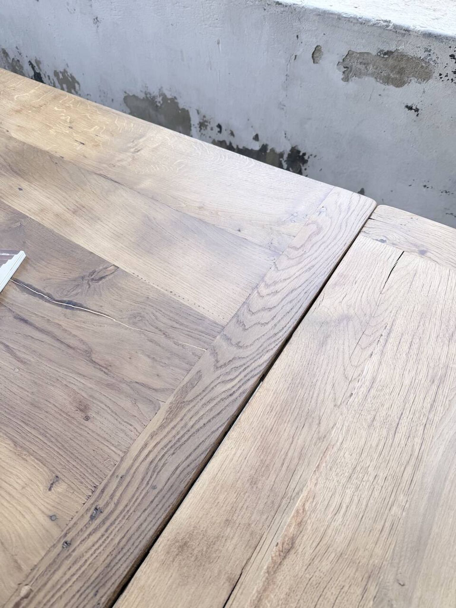 Solid oak farmhouse table with extensions (190-280cm) 1950