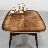 Vintage fifties wooden side table 'Art deco style'