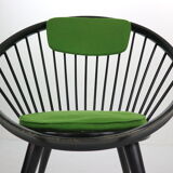 Black original "circle" chair Yngve Ekström for Swedese, 1960s, Sweden