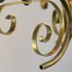 Vintage Italian Brass and Opaline Chandelier