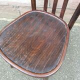 Lot of 2 wooden bistro chairs 1950