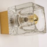 Small wall lamp in brass and crystal by Peill & Putzler, Germany