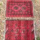 Pair of Antique Balouch Rugs 54x44 Hand-Knotted Wool Cushion Boho Vintage