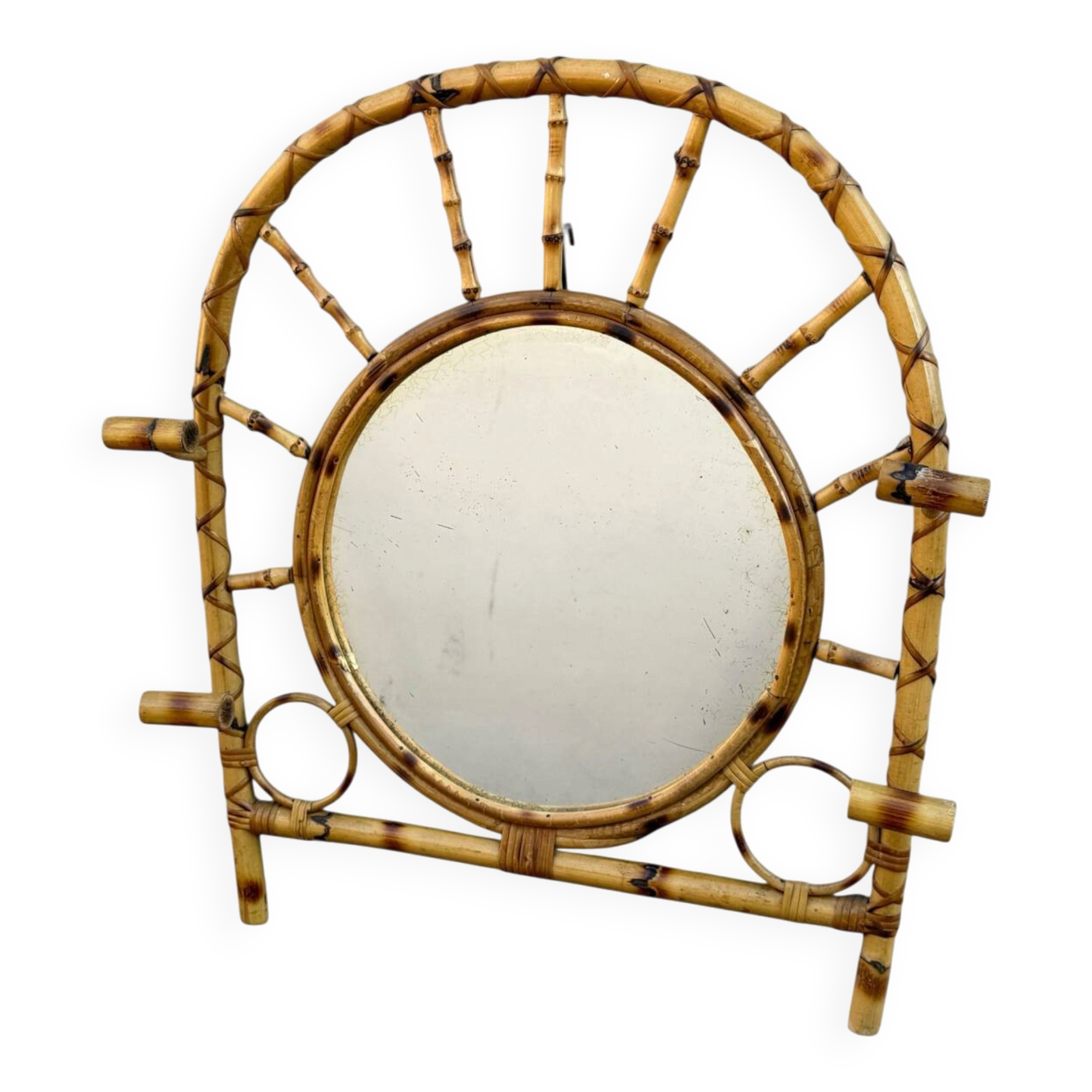 1960s French Roitn Coat Rack Mirror