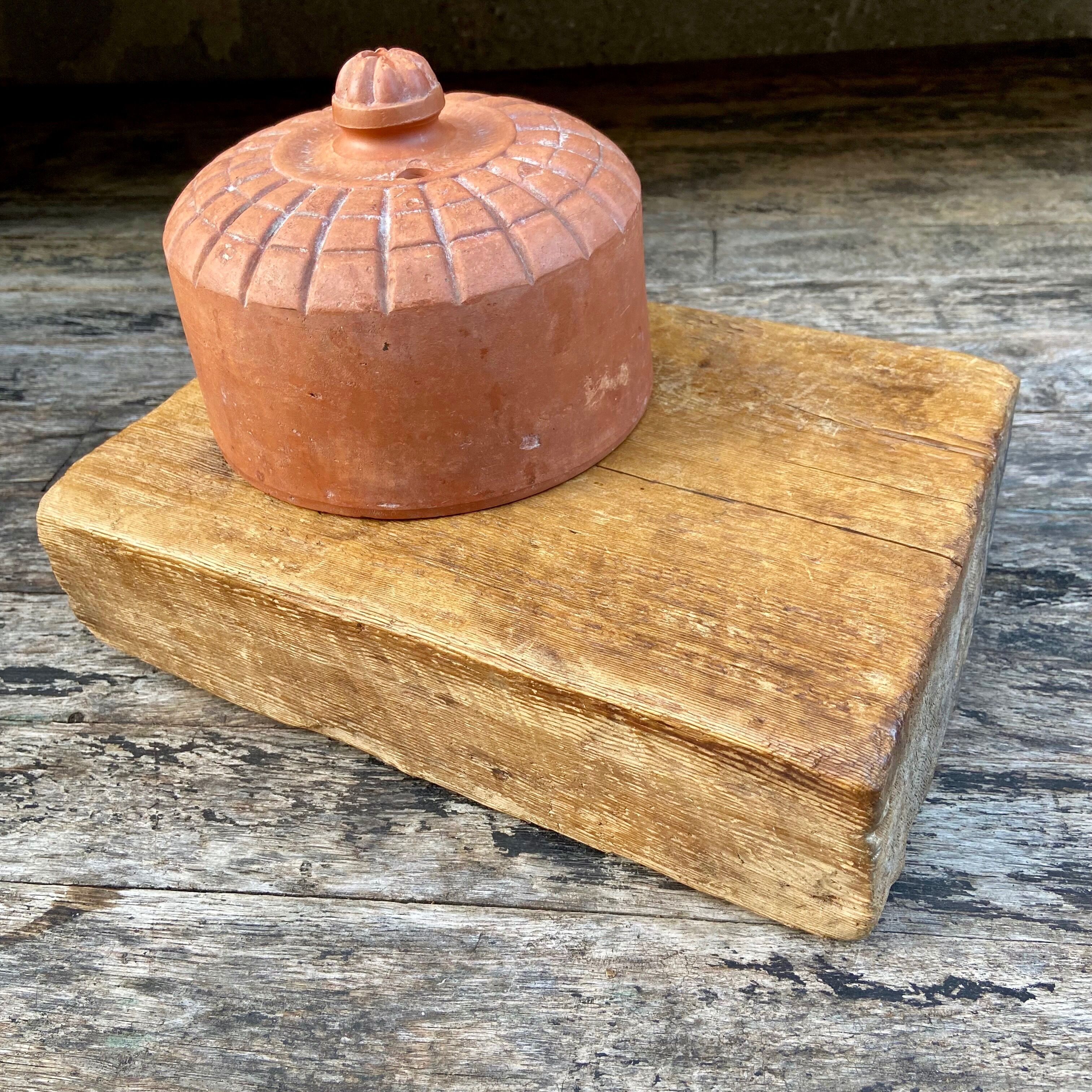 Old solid wood log cutting board
