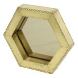 Rare Hexagonal Brass Mirror Rodolfo Dubarry 1970s