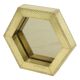 Miroir hexagonal rare en laiton Rodolfo Dubarry années 1970