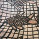 Modernist ceramic plate "Fish in a net" – Atelier Segui