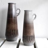 Mid-century modern art ceramic vases by Ingrid Atterberg for Upsala-Ekeby, 1970s, set of 2