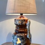 Lamp ceramic fat lava double lighting 70s