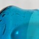 Vintage turquoise blue bubble glass coupe