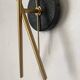Pair of wall sconces from the 60s, gold metal and tulips.