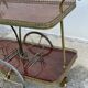 Vintage 1950s bar serving table on wheels
