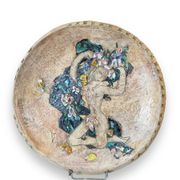 Helen Mai Important Dish In Terracotta And Glazed Porcelain Female Nude