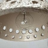 White ceramic pendant lamp in mid-century modern Danish style, 1960s.