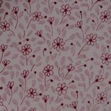 Set of 9 dessert plates in earthenware of Sarreguemines - Décor of pink flowers - 1970