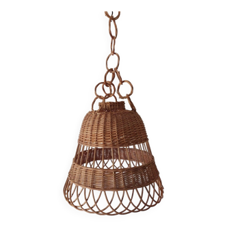 Wicker lampshade