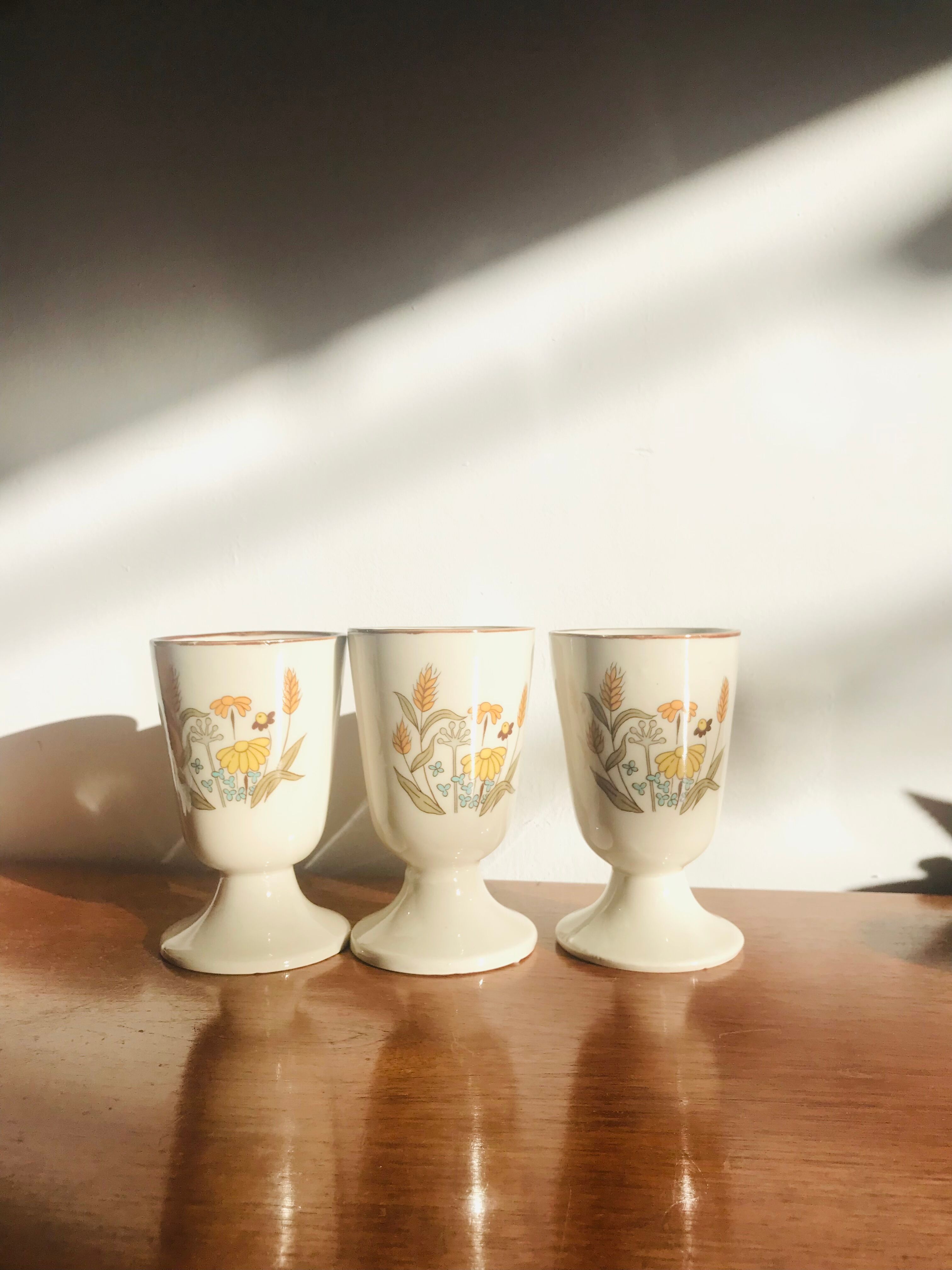 Set of 6 mazagrans in stoneware - coffee cups