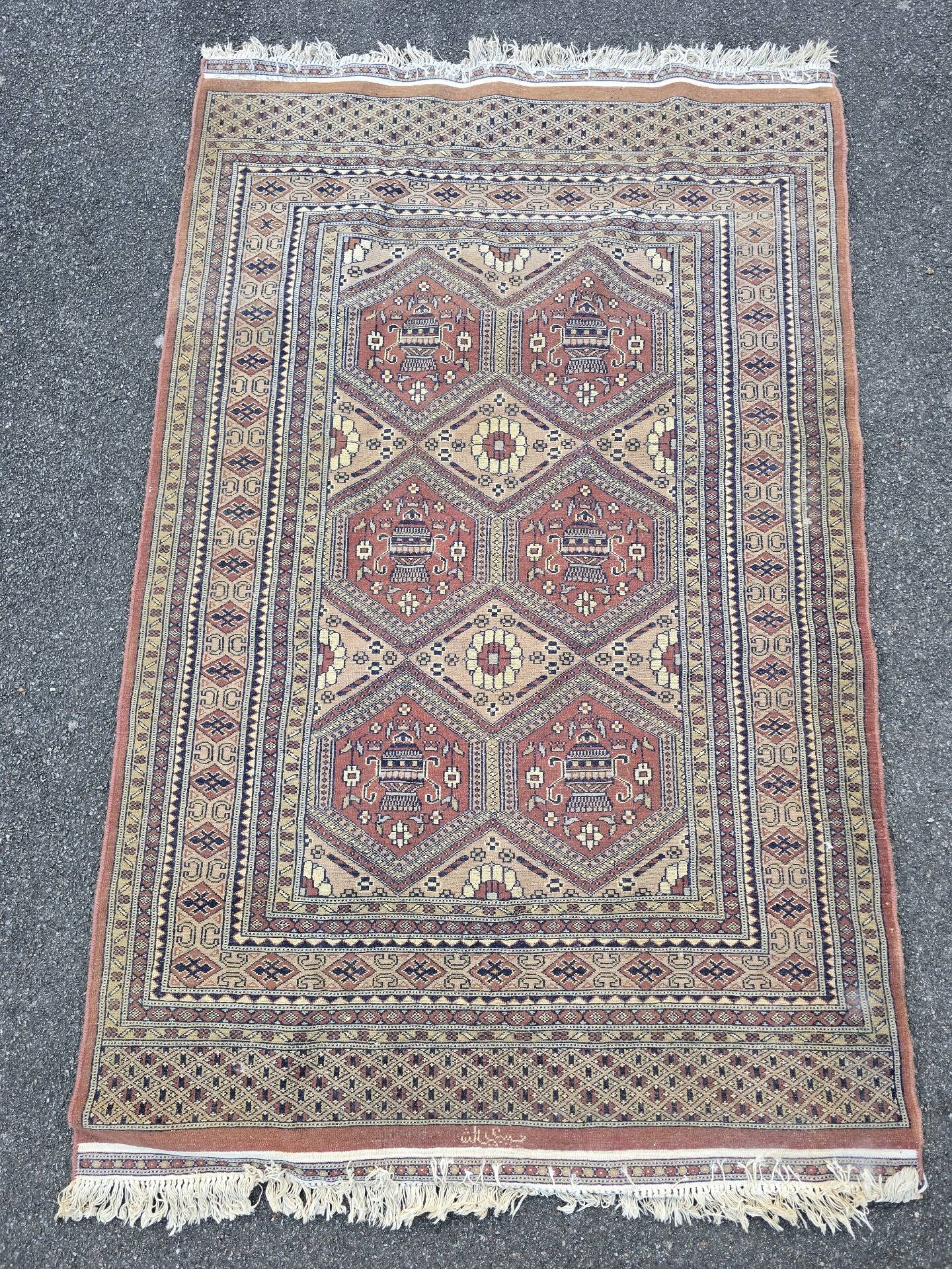New hand-knotted Pakistani rug 125 × 205 cm – 100% wool