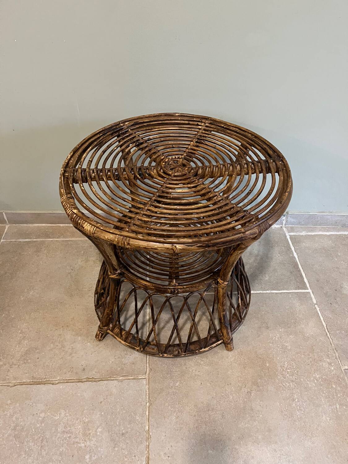 Rattan round table