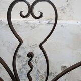 Art Nouveau wrought iron fireplace screen grate