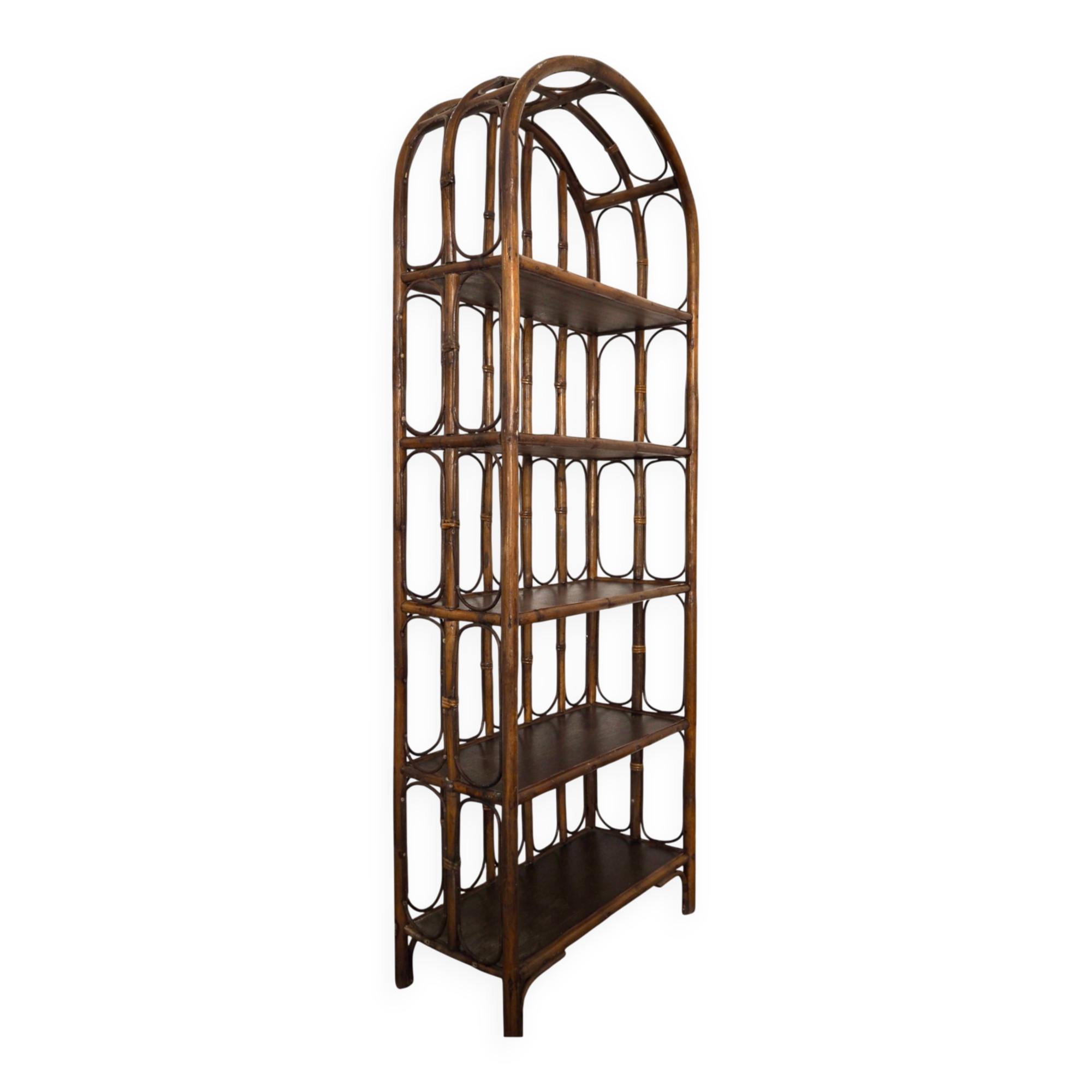 Étagère en rotin cintré — 173 cm