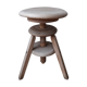 Old adjustable architect's stool in solid wood