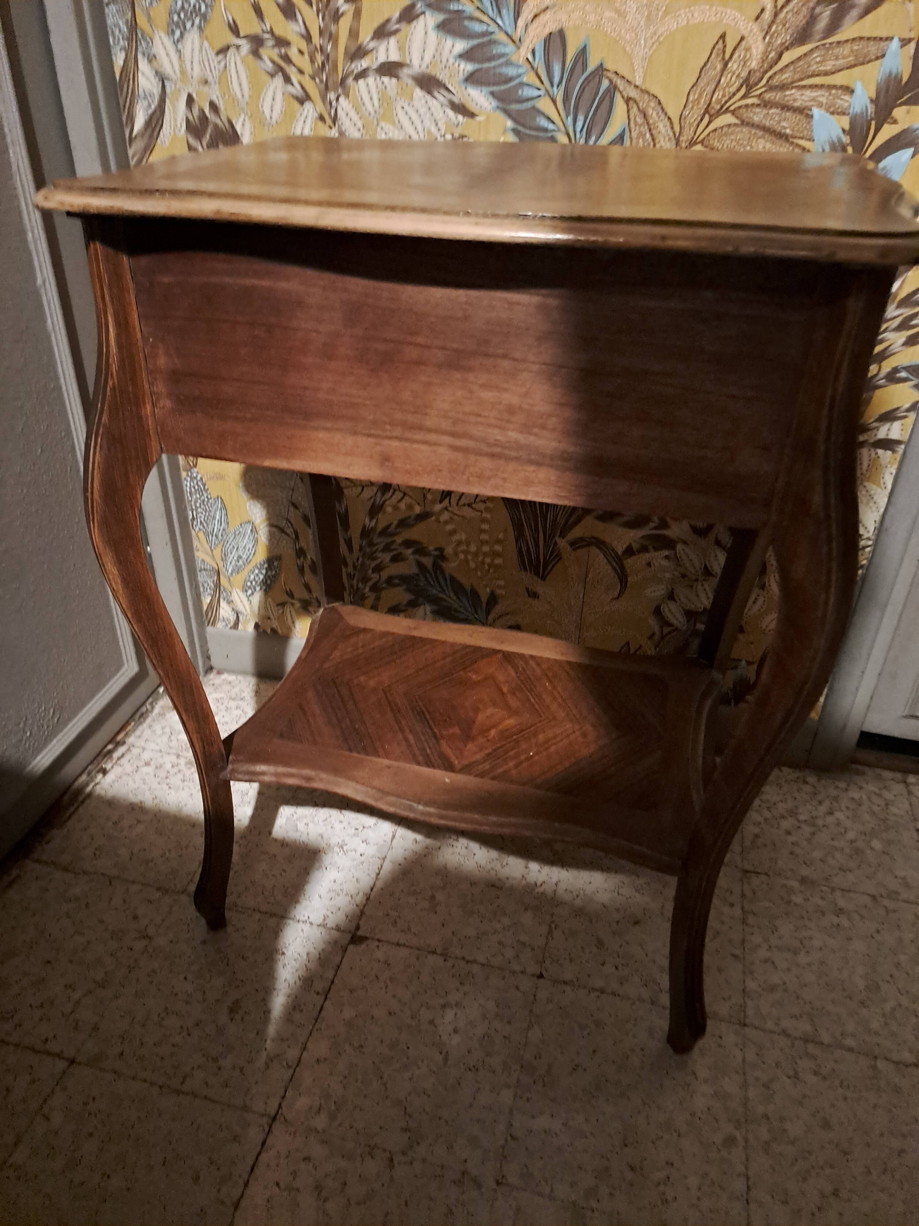 Side desk, Creative leisure table in varnished blond wood 1920