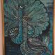 Original X Large European Oil On Canvas – “Peacocks” By Covey/Givell – Dated 1974 – Vintage & Framed