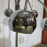 1980s chrome floor lamp with 5 adjustable branches