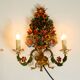 A pair of beautiful 1960s hand-painted and gilded metal wall lamps by Hans