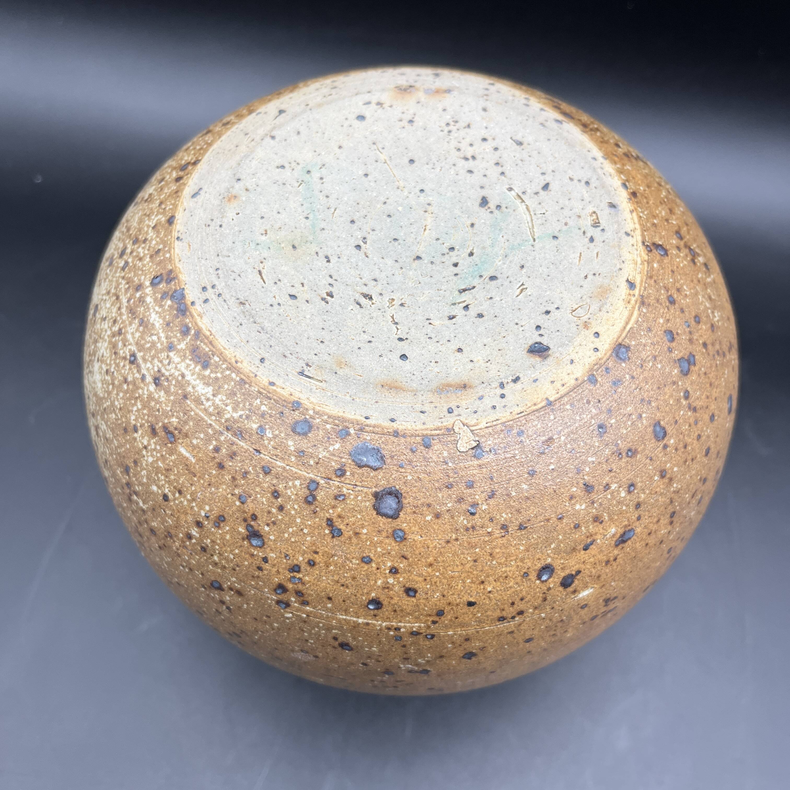 Pyrite stoneware ball vase