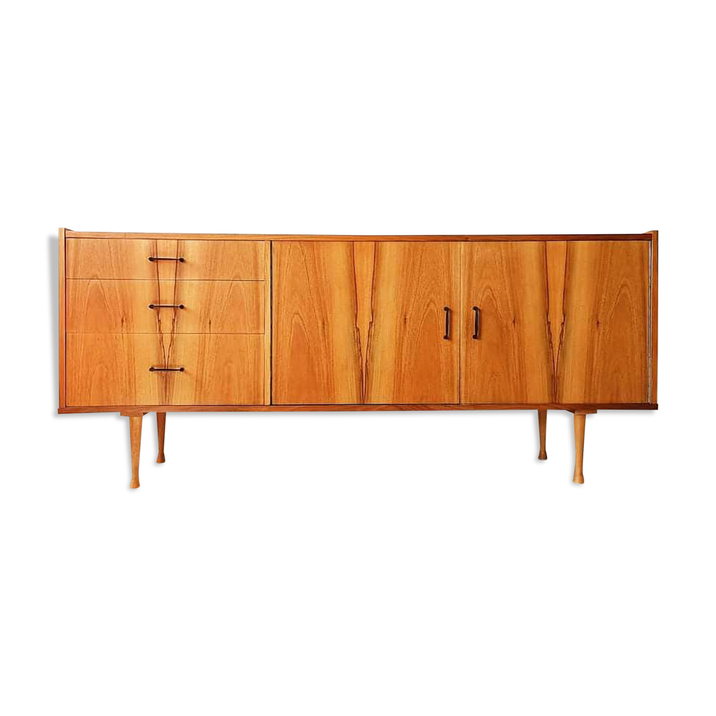 Grabowski design in Light Walnut, Polish Mid-Century 1970s