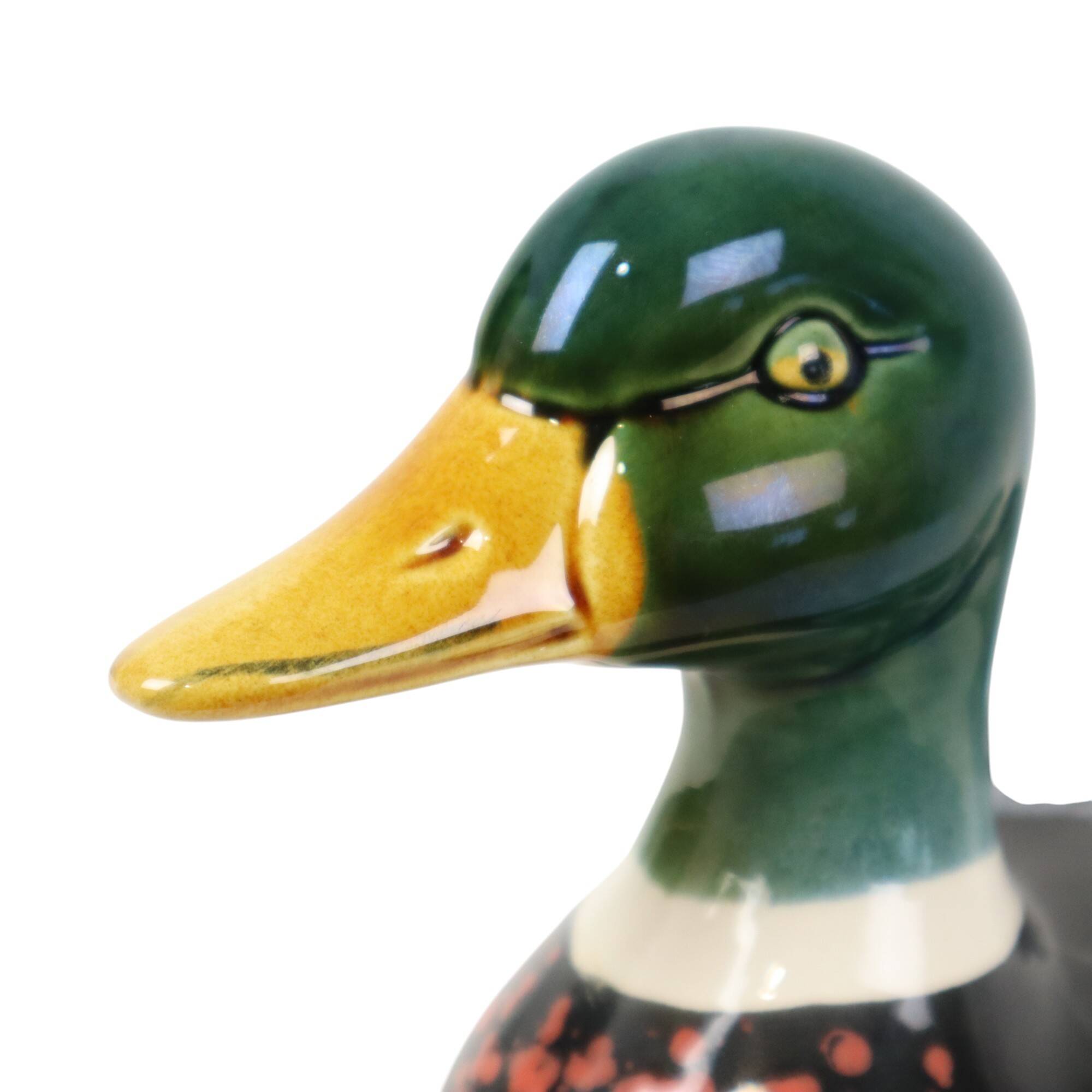 Sixties Michel Caugant Duck Terrine Pate Mold Glazed Earthenware