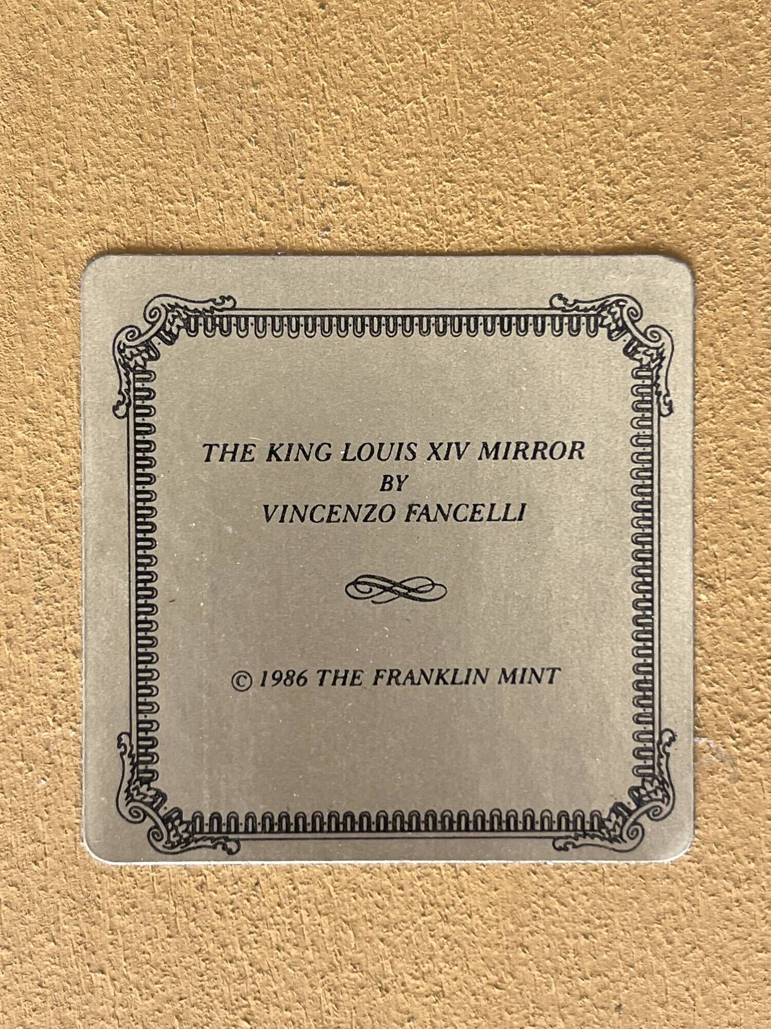 Golden mirror by Vincenzo Fancelli for Franklin Mint, 1986 - 95x53cm