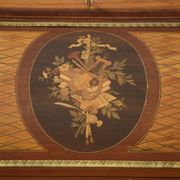 Louis XVI style cylinder desk in marquetry from the Napoleonic III period.