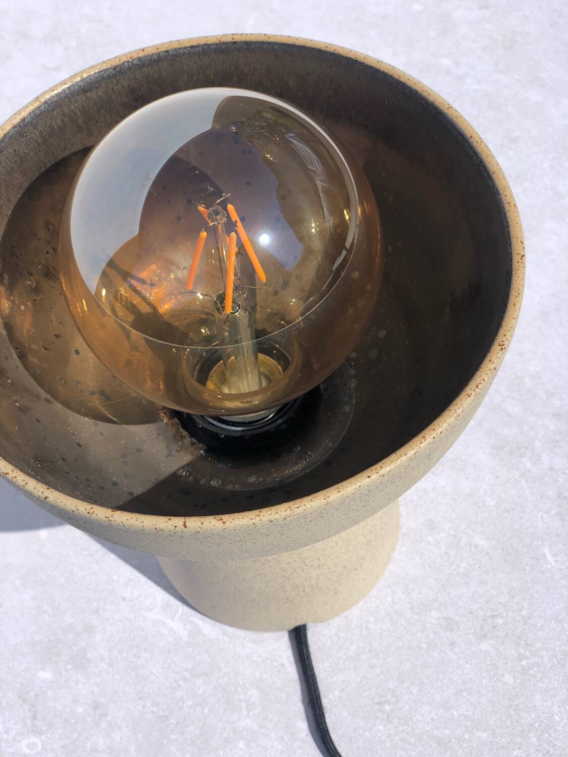 Ceramic stoneware floor lamp