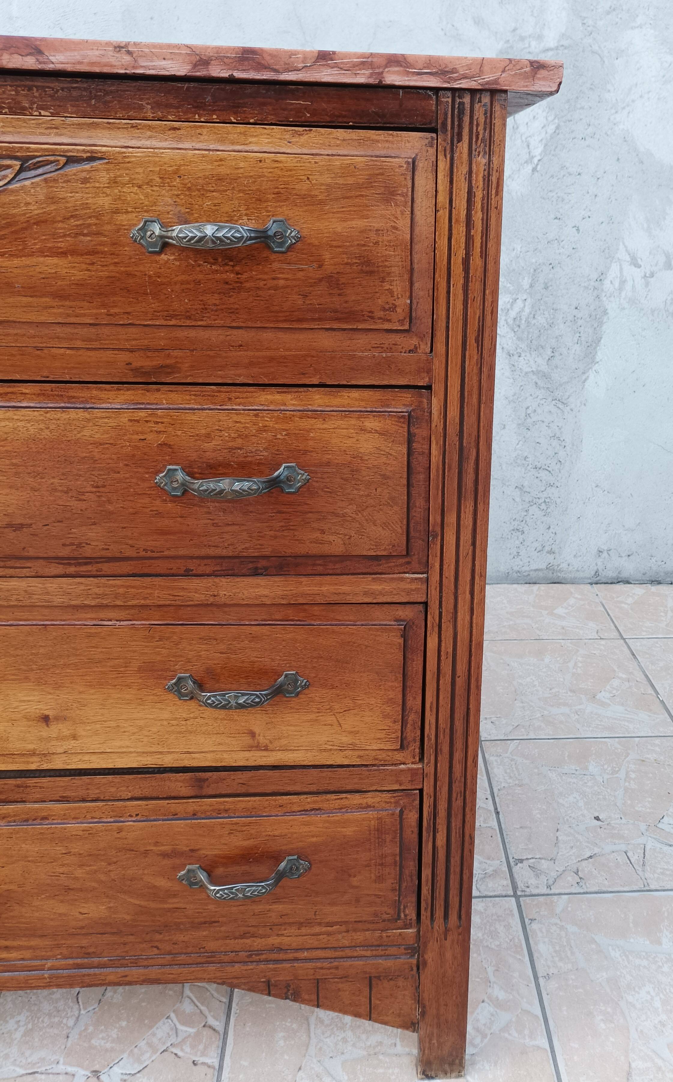 Art Deco walnut commode