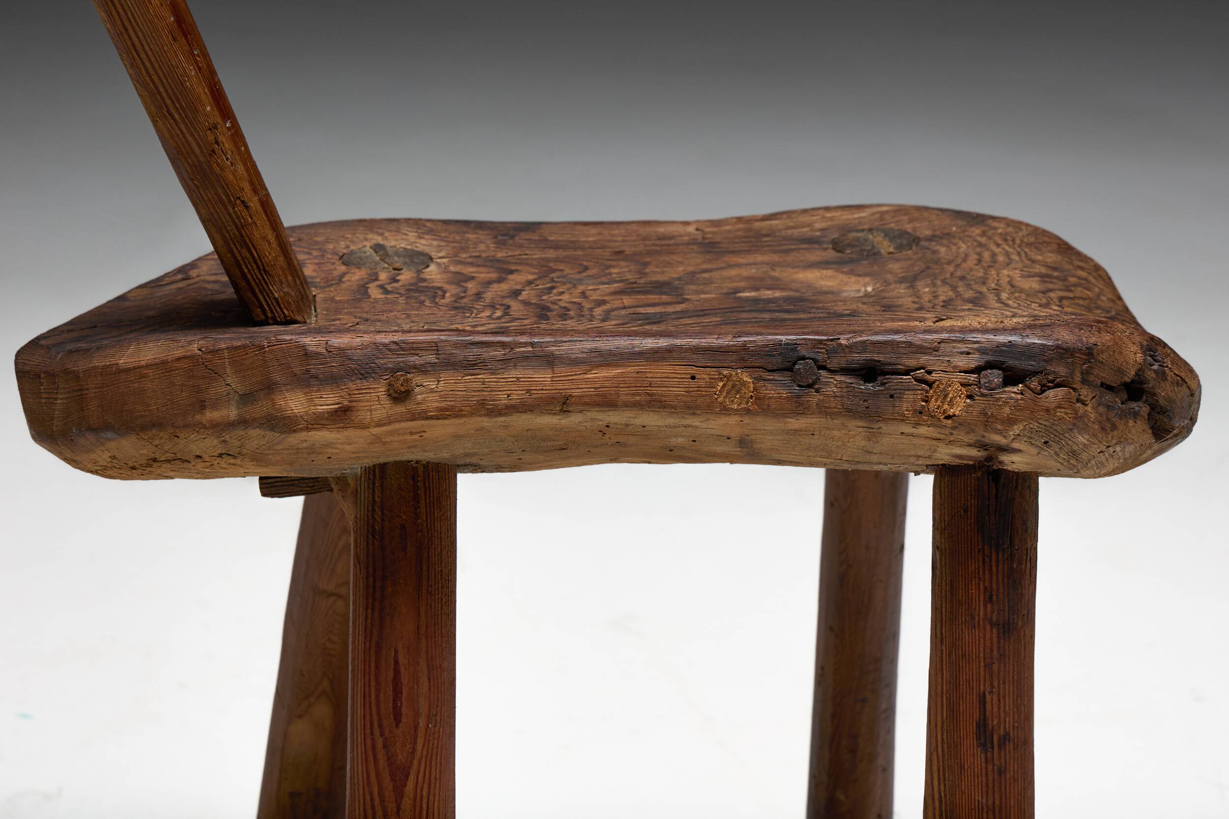 Alpine Folk Art Chair, France, 19th Century