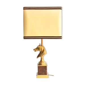 Lampe en bronze dorée tête de