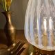 Vintage art deco globe table lamp in milky glass