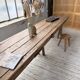 Brutalist popular art table XXL 3.5m/4m pine and oak