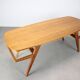 Mid-century Danish teak coffee table with magazine rack, Denmark 1960.