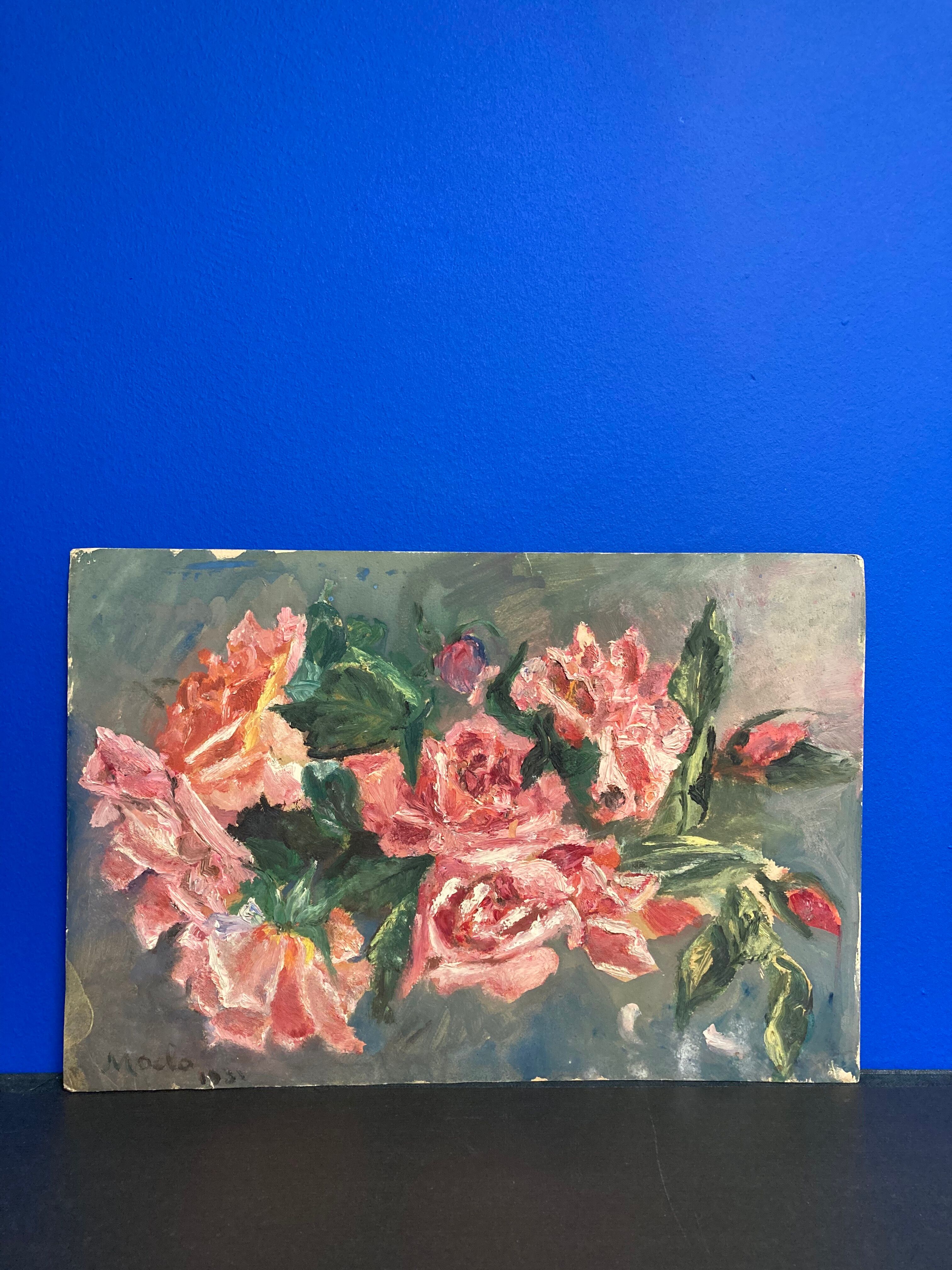 Vintage rose painting