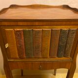Louis XV style bedside, door imitating books