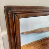 Light wooden tabletop mirror - vintage charm