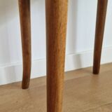 1940s curved wood side table